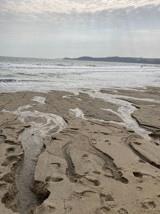 Tides going out. Cornwall, UK.